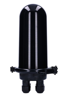 Extralink FTTX-Verschluss Susan 2 Schalen - 24 Kern - fr Auen - Schwarz - Acrylnitril-Butadien-Styrol (ABS)