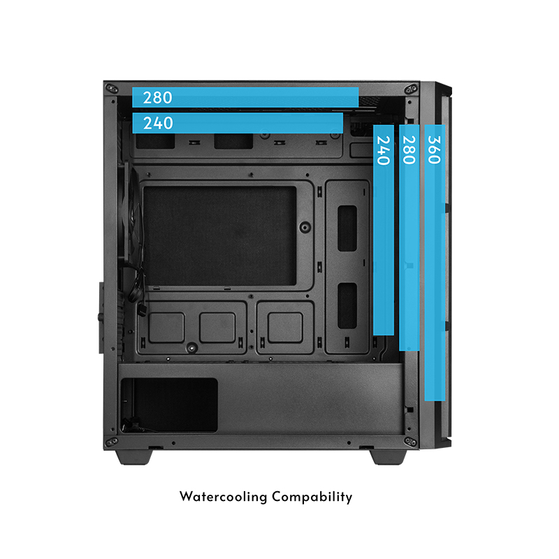 Chieftec Pro Mini AZ-01B-OP - MT - Mini-ATX - keine Spannungsversorgung (ATX)
