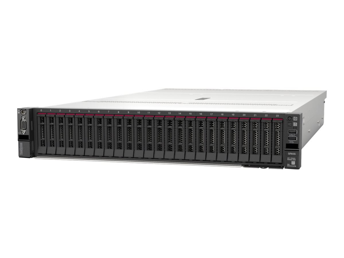 Lenovo ThinkSystem SR665 7D2V - Server - Rack-Montage - 2U - zweiweg - 1 x EPYC 7303 / 2.4 GHz - RAM 32 GB - SAS - Hot-Swap 6.4 cm (2.5)