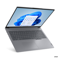 Lenovo ThinkBook 16 AMD Ryzen 7 7730U Laptop 40.6 cm (16) WUXGA 16 GB DDR4-SDRAM 512 GB SSD Wi-Fi 6 (802.11ax) Windows 11 Pro Grey