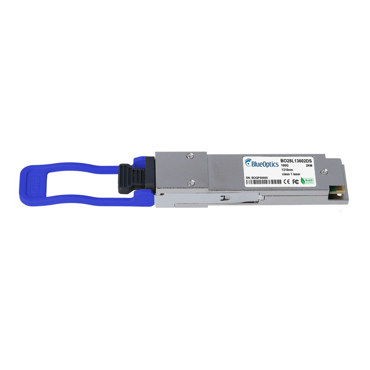 BlueOptics HPE Comware S2P29A BlueOptics BO28L13602DS QSFP28 Transceiver, 100GBASE-FR, Singlemode Fiber, 1310nm, PAM4 Modulation, 2KM