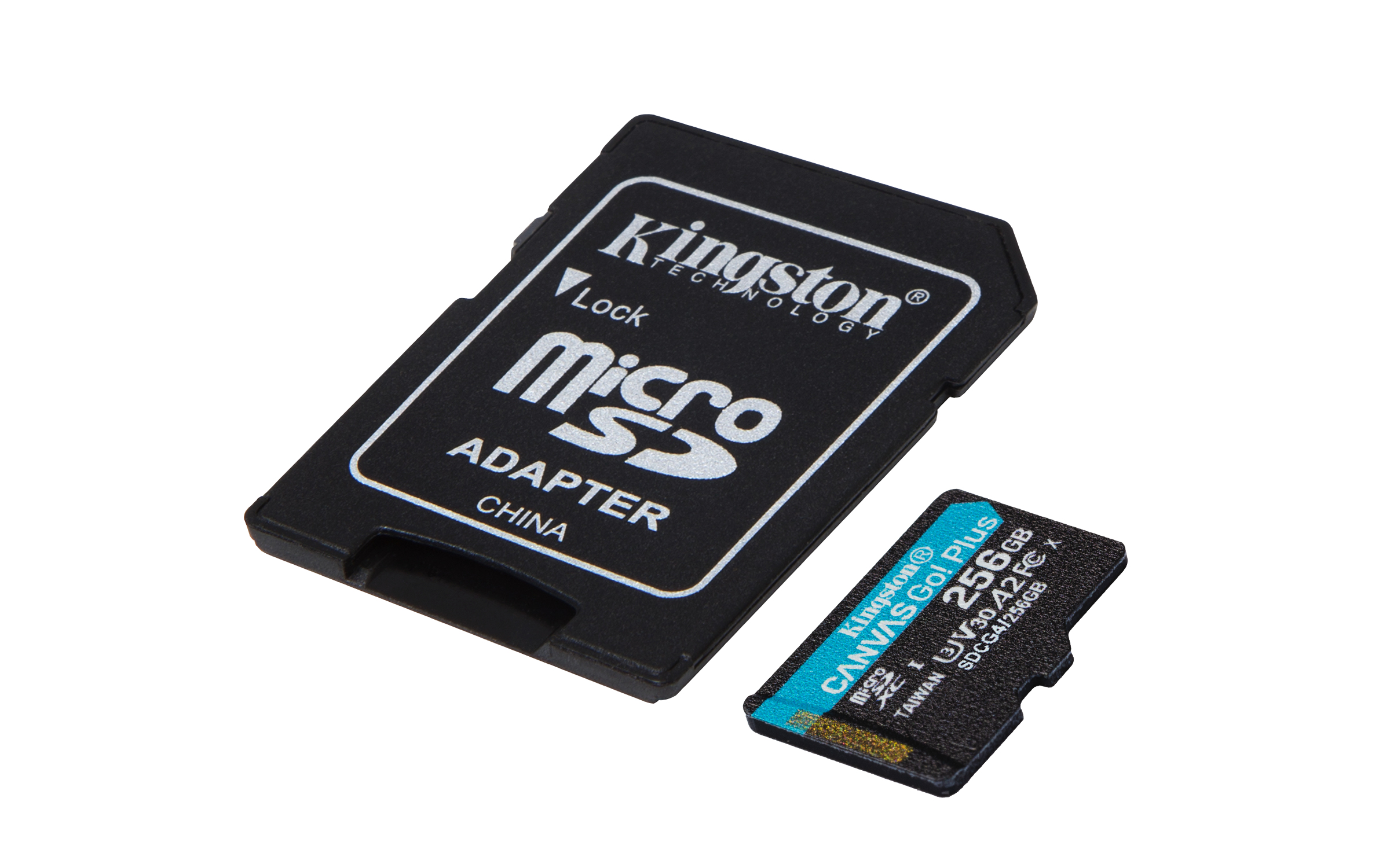 Kingston 256GB microSDXC Canvas Go Plus Gen4 200MB/s A2 U3 V30 Card+ Adapter - Micro SD - Secure Digital (SD)