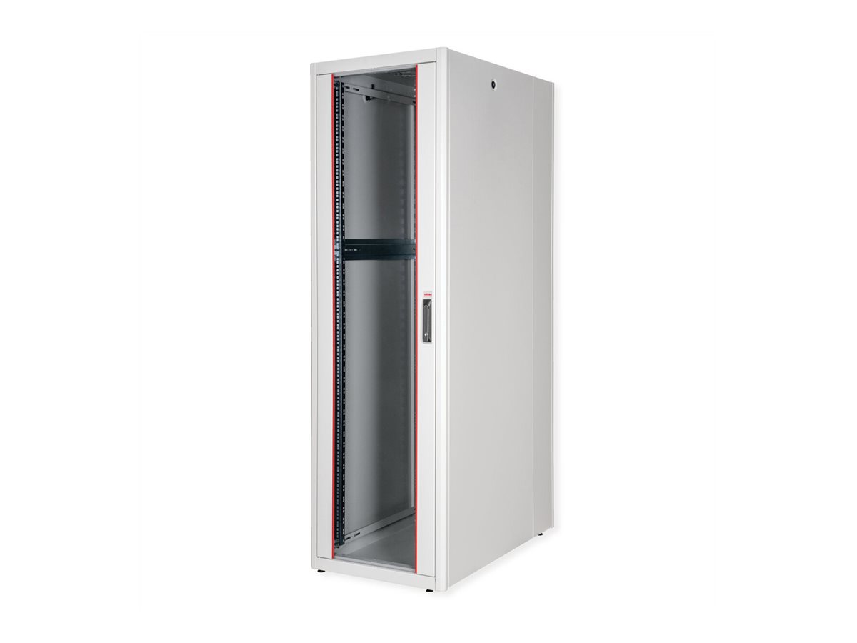 ROLINE Basic - Schrank Netzwerkschrank - Glas T�r, 600x1000 WxD - RAL 7035, Hellgrau - 42HE - 48.3 cm (19)