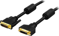 Deltaco DVI-602A - 2 m - DVI-D - DVI-D - Mnnlich - Weiblich - Schwarz