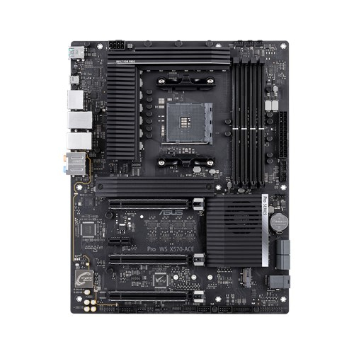 ASUS Pro WS X570-ACE - Motherboard - ATX - Socket AM4 - AMD X570 Chipsatz - USB-C Gen2, USB 3.2 Gen 1, USB 3.2 Gen 2 - 2 x Gigabit LAN - Onboard-Grafik (CPU erforderlich)