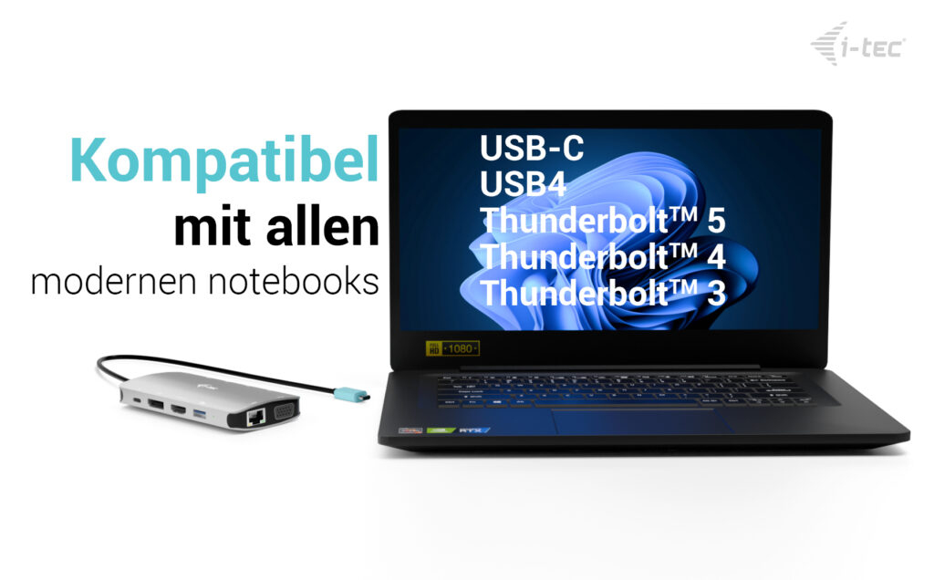 i-tec USB-C Metal Nano 3x Display (DP, HDMI and VGA) Docking Station + Power Delivery 100 W