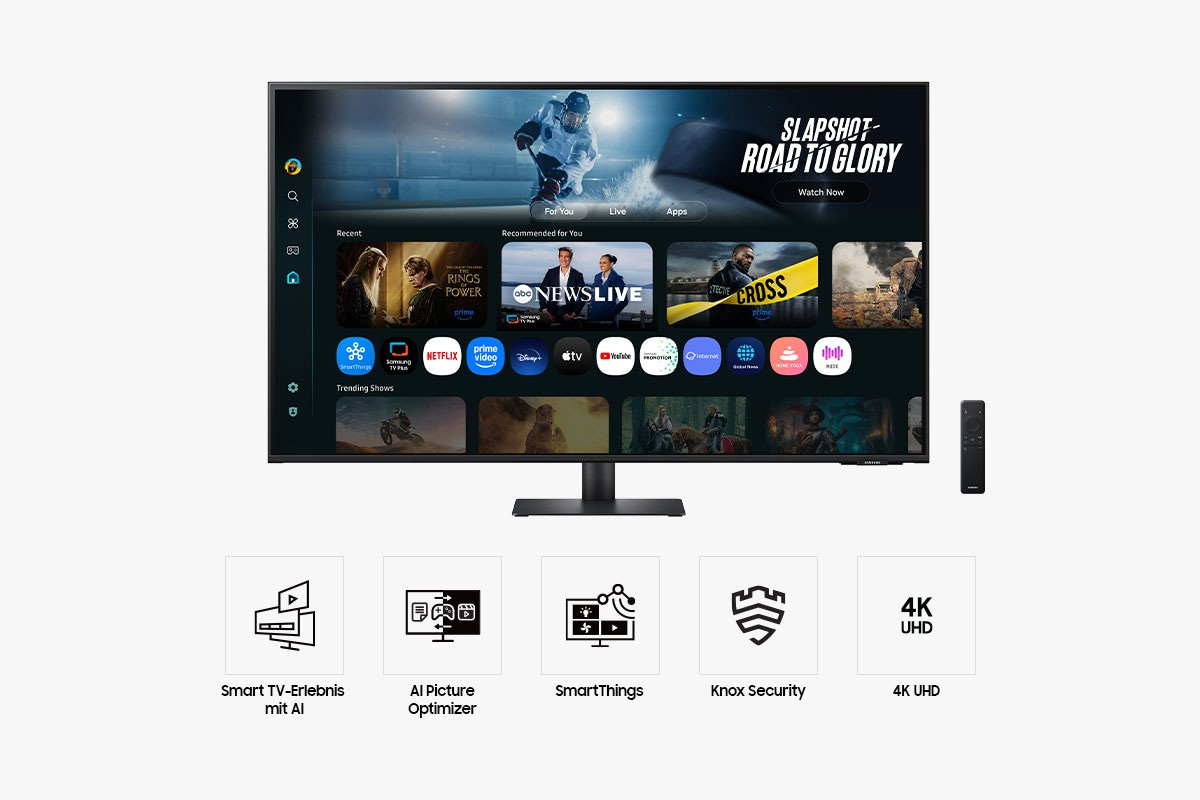 Samsung M7 M70F pantalla para PC 109,2 cm (43) 3840 x 2160 Pixeles 4K Ultra HD LCD Negro