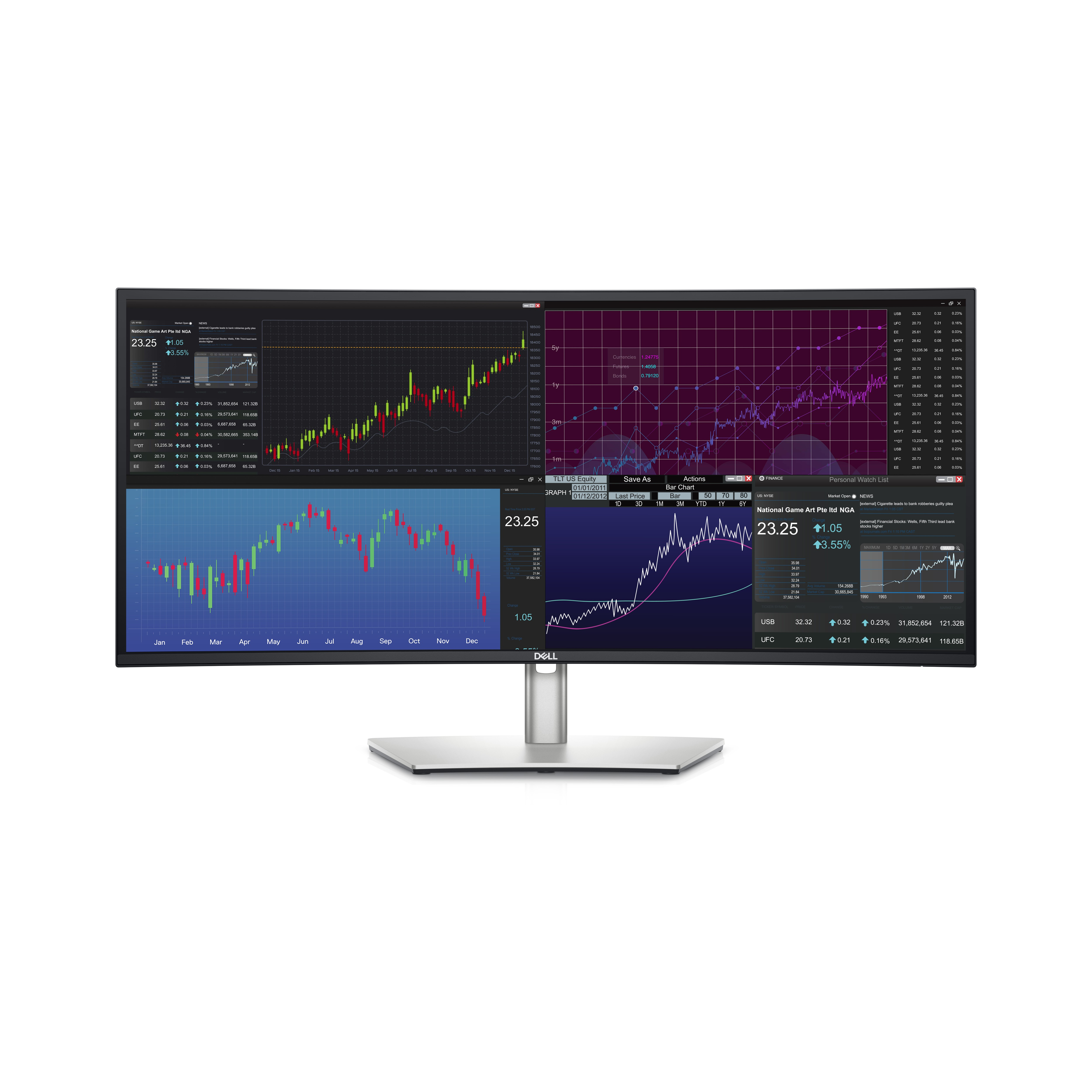 DELL UltraSharp U3423WE 86,7 cm (34.1) 3440 x 1440 pixels UltraWide Quad HD LCD Argent