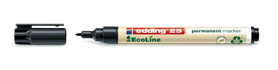 Edding 25 EcoLine permanent marker Bullet tip Black