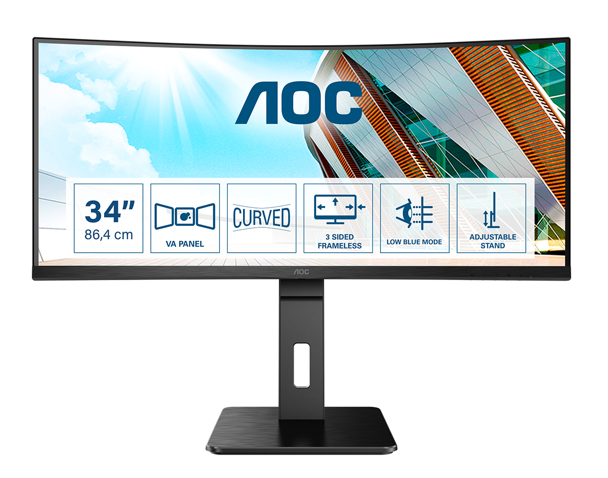 AOC Pro-line CU34P2A - P2 Series - LED-Monitor - gebogen - 86.36 cm (34)