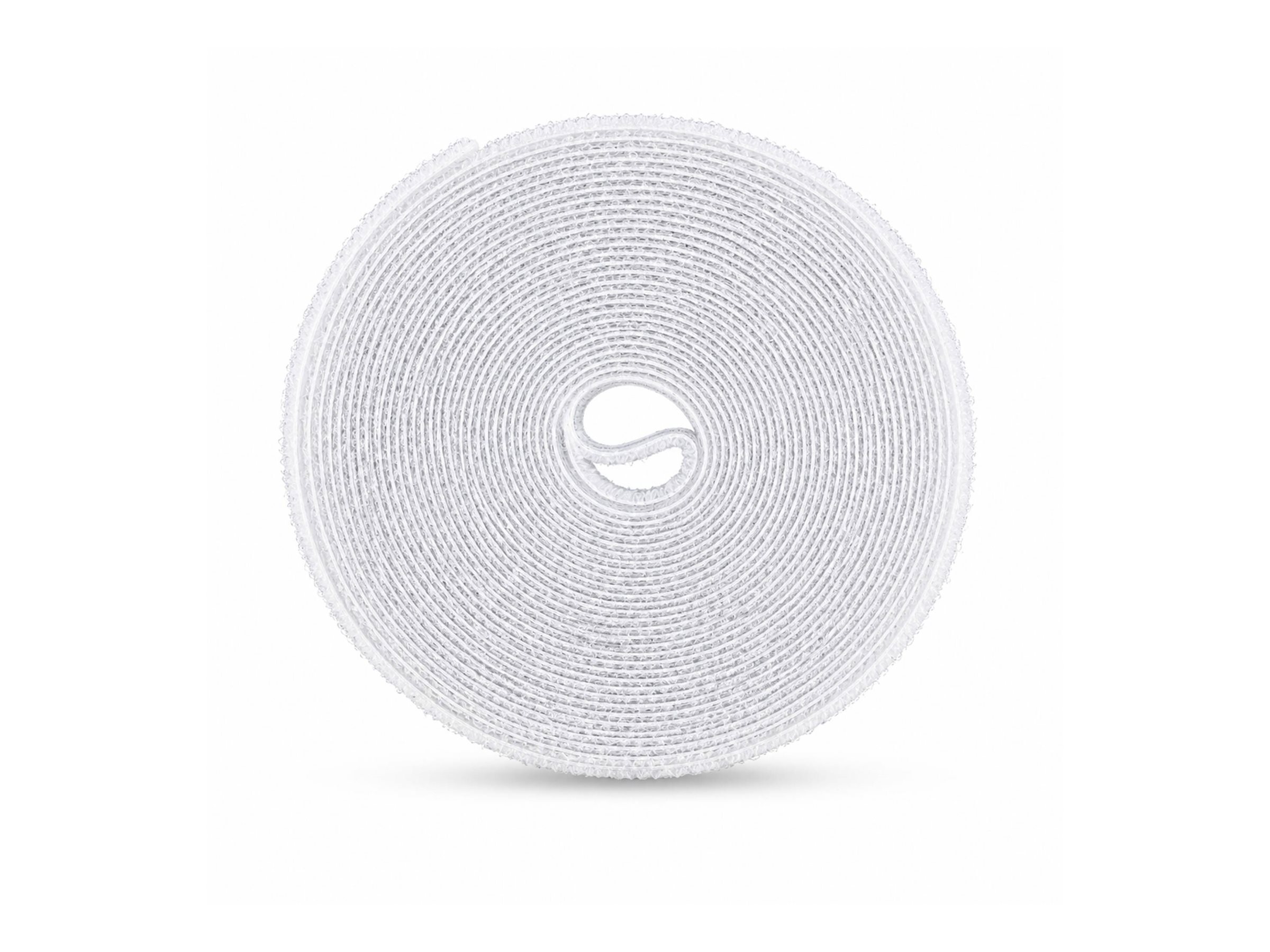StarTech.com Paquete de 4 Bobinas de Bridas de Gancho y Bucle de 4,6m - Ancho 1,25cm - De Cortar a la Medida - Bobina a Granel - Blanco