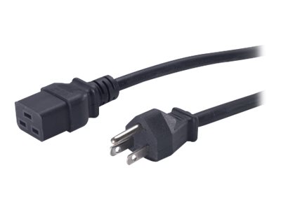 APC Pwr Cord, 15A, 100-120V, C19 to 5-15 Negro 2,5 m