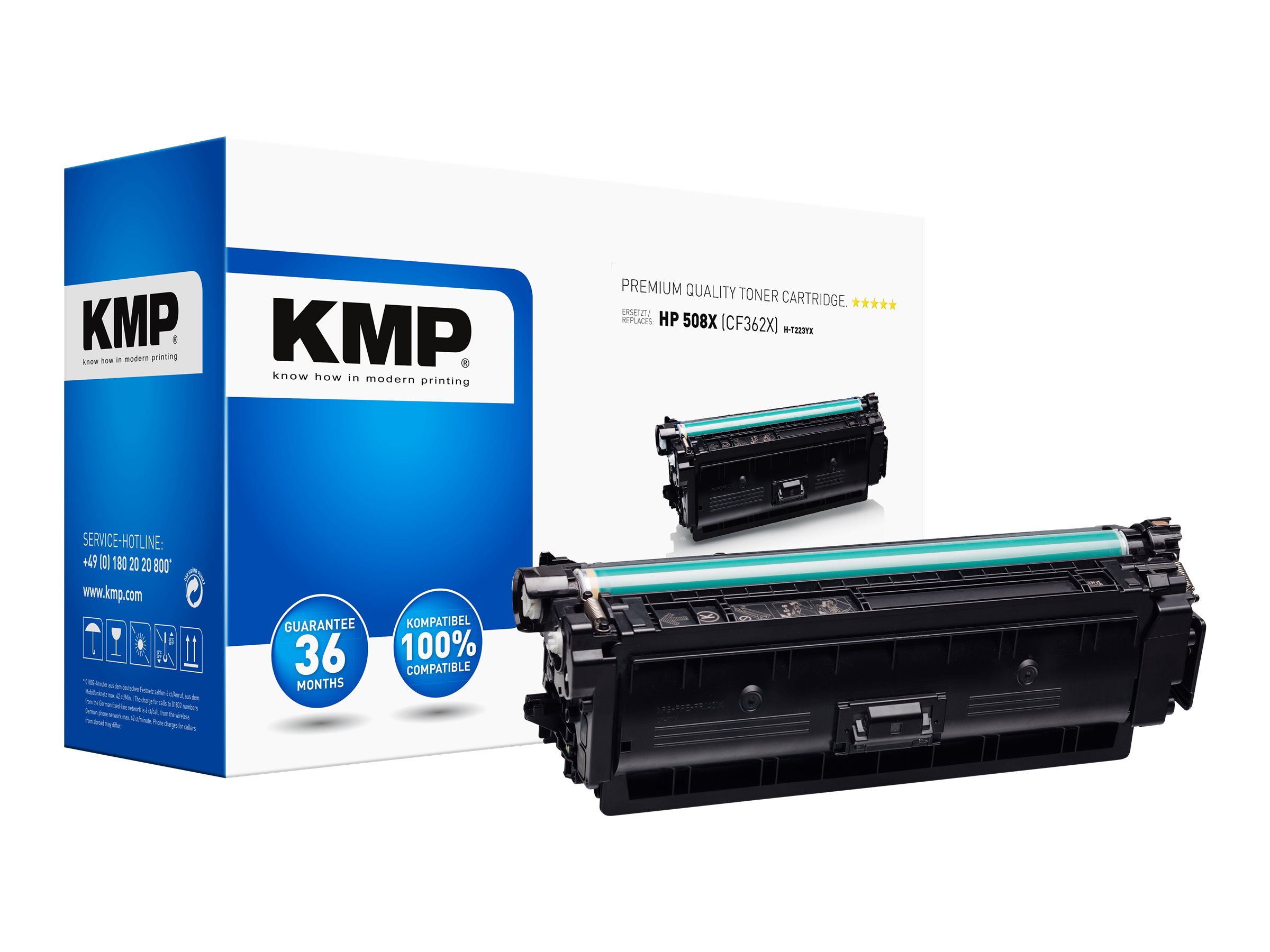 KMP H-T223YX - Hohe Ergiebigkeit - Gelb - kompatibel - Tonerpatrone (Alternative zu: HP 508X, HP CF362X)