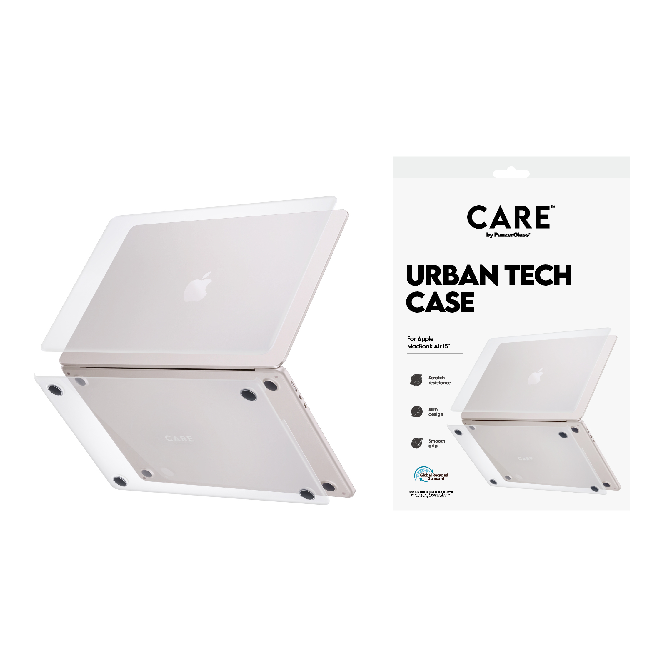 PanzerGlass CARE by � Case Transparent Macbook Air 15 M2 | M3 | M4 coque de protection pour t�l�phones portables Housse