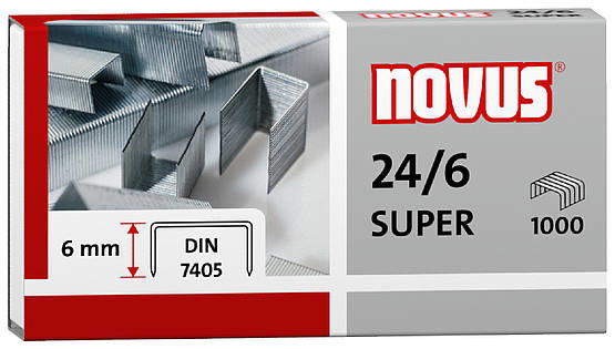 Novus Dahle Novus 040-0026 - Klammerpack - 6 mm - Befestigung - 1000 Heftklammern - Stahl - Edelstahl
