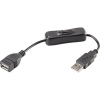 Renkforce RF-3322982 - 0,25 m - USB A - USB A - USB 2.0 - 0,48 Gbit/s - Schwarz