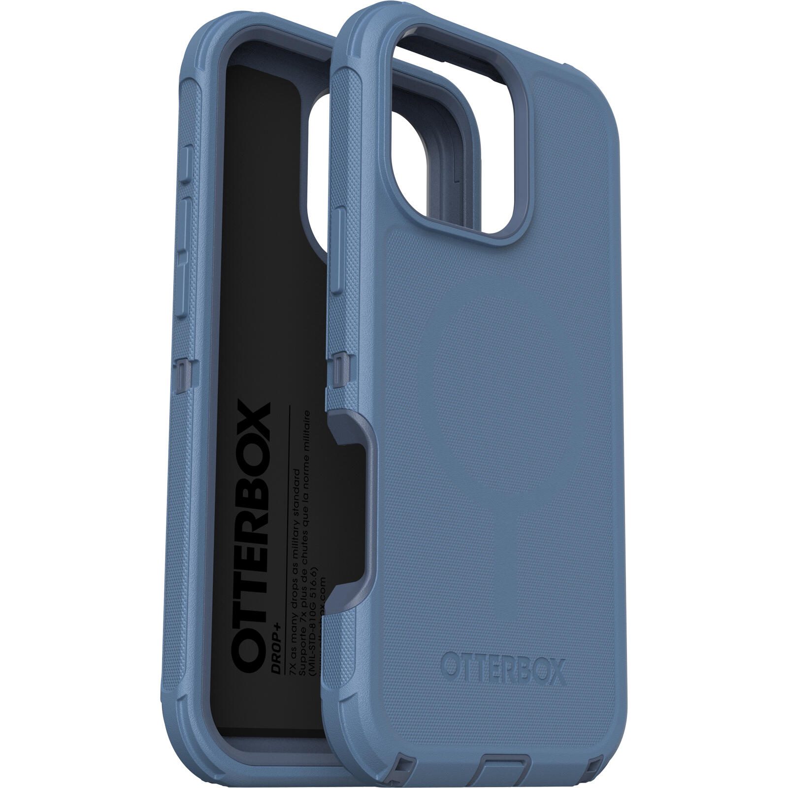 OtterBox Defender Series - Hintere Abdeckung fr Mobiltelefon - kompatibel mit MagSafe - Silikon - Baby Blue Jeans (blau)