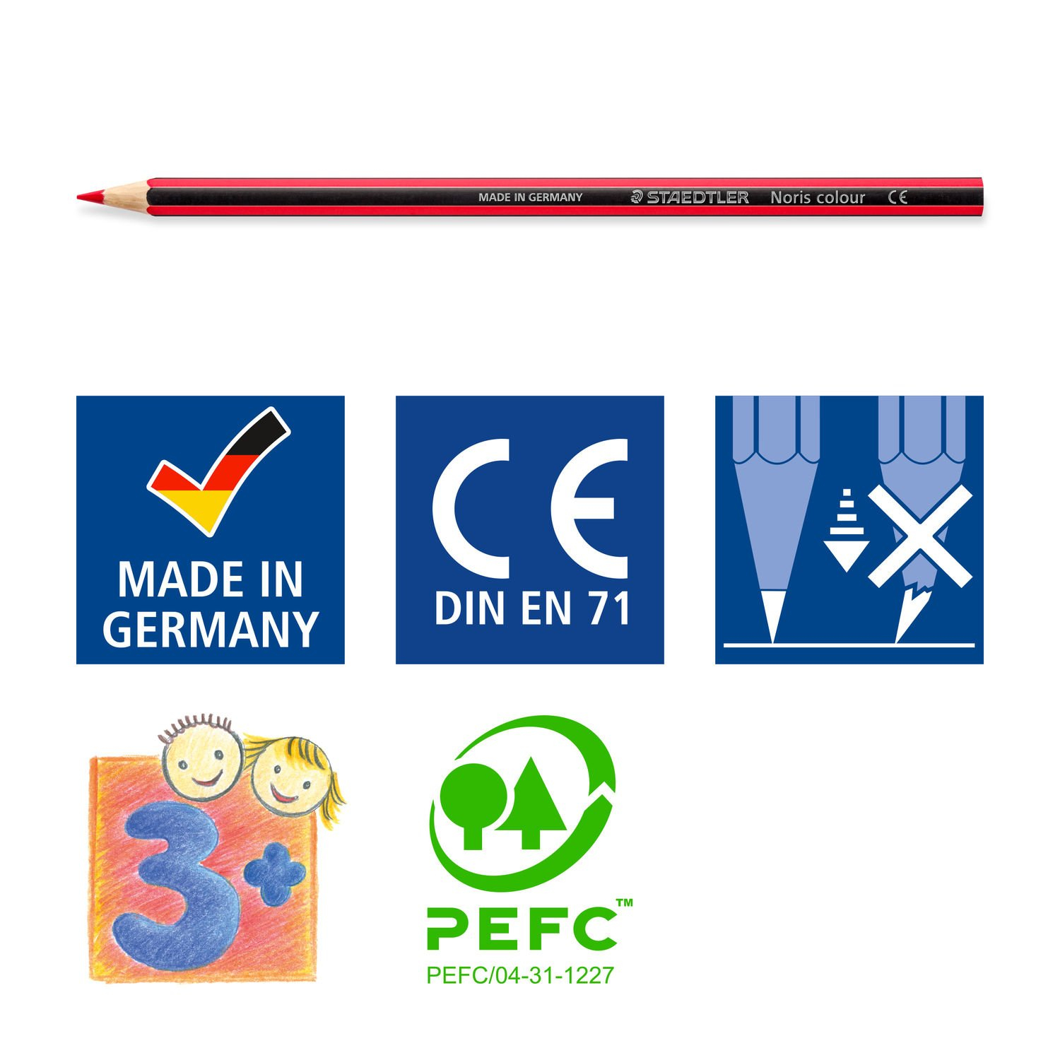 STAEDTLER Noris colour 185 - Farbstift - gemischte Farben (Packung mit 18)