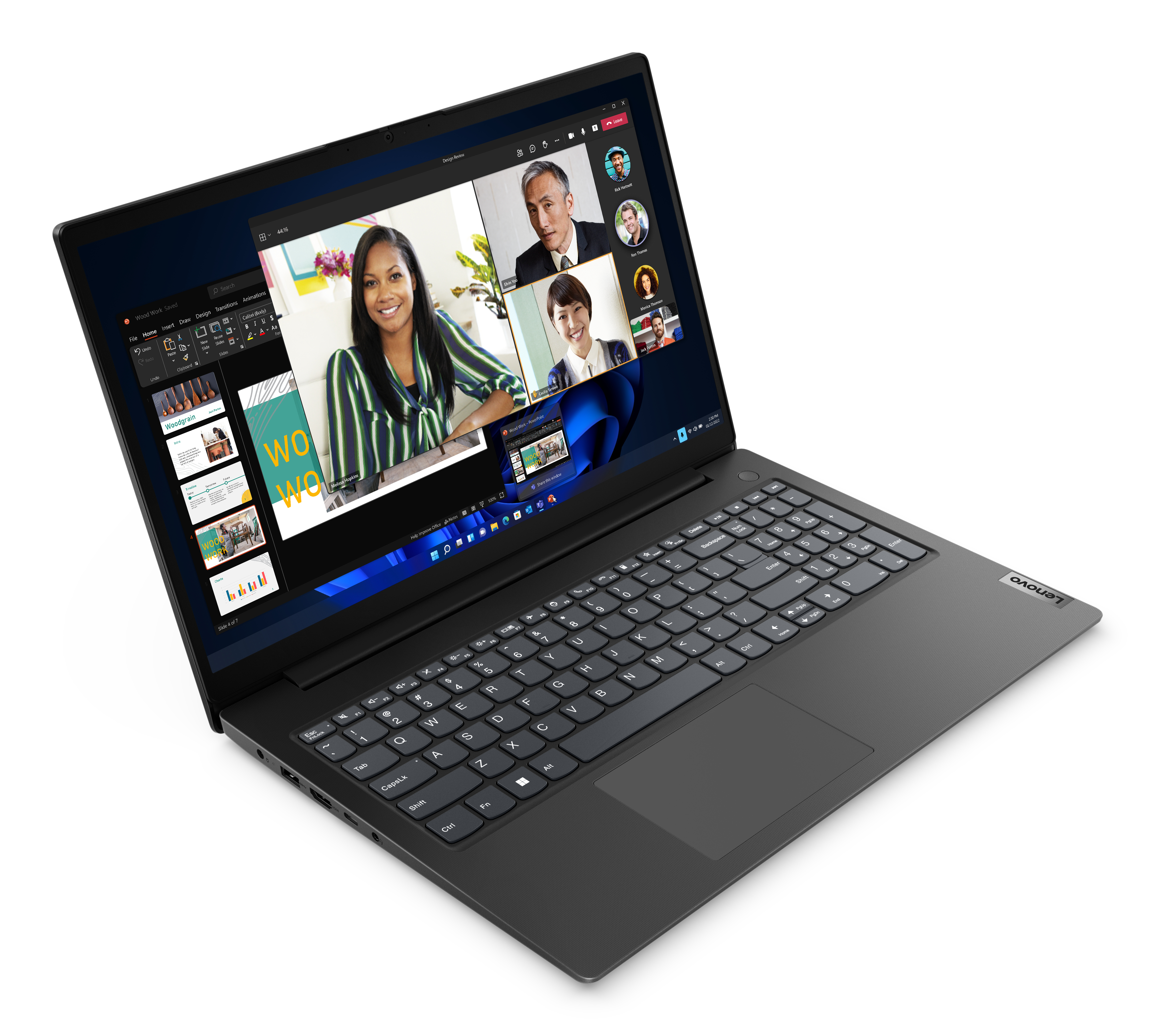 Lenovo V15 Intel Core i3 i3-1315U Ordinateur portable 39,6 cm (15.6) Full HD 8 Go DDR4-SDRAM 512 Go SSD Wi-Fi 6 (802.11ax) Anglais Noir
