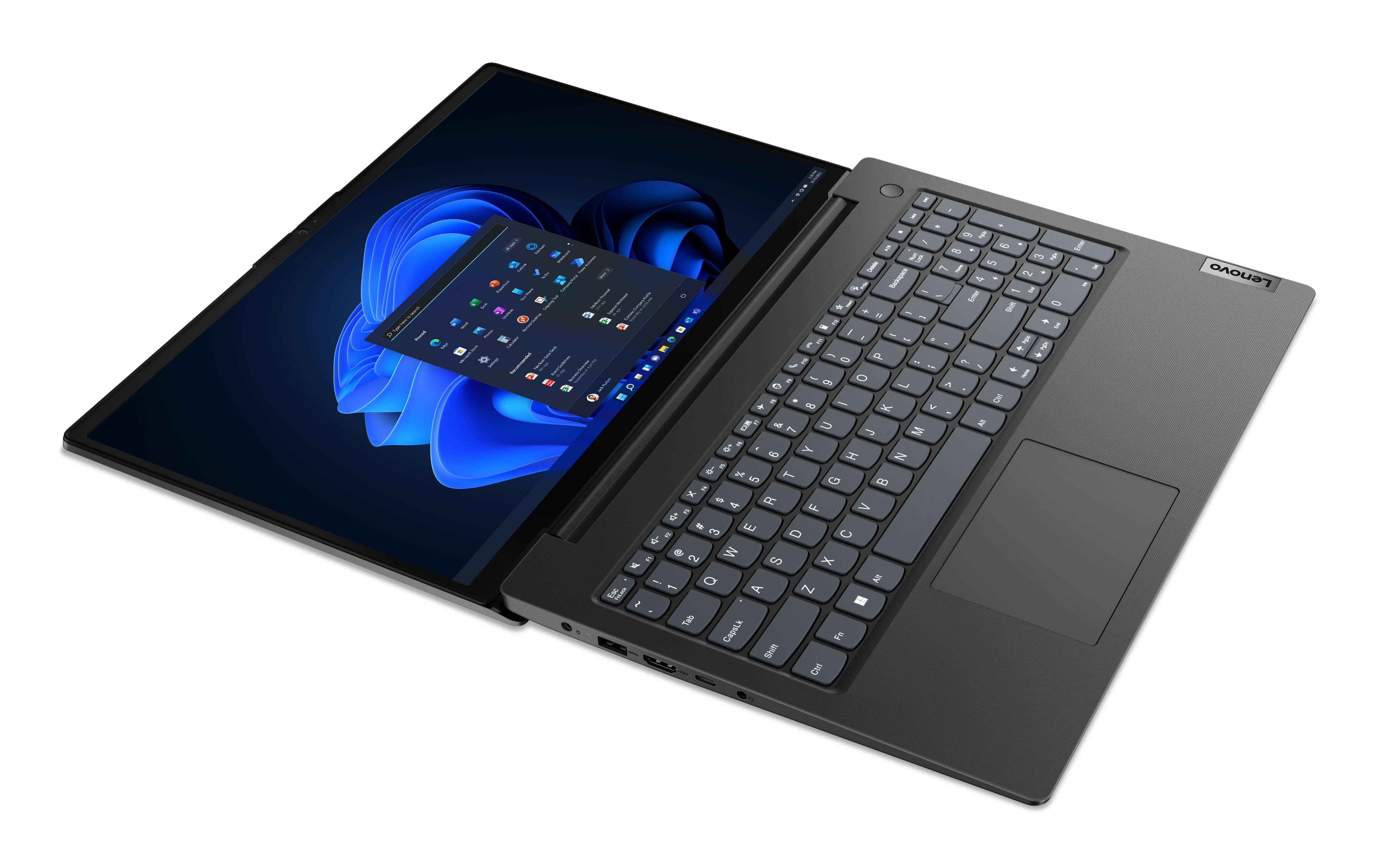 Lenovo V15 Intel Core i3 i3-1315U Ordinateur portable 39,6 cm (15.6) Full HD 8 Go DDR4-SDRAM 512 Go SSD Wi-Fi 6 (802.11ax) Anglais Noir