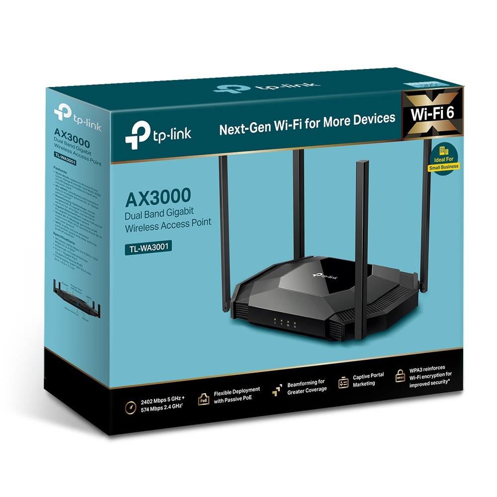 TP-Link TL-WA3001 punto de acceso inalmbrico 2402 Mbit/s Negro Energa sobre Ethernet (PoE)