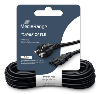 MediaRange MRCS344 c�ble �lectrique Noir 2,5 m CEE7/7 IEC C5