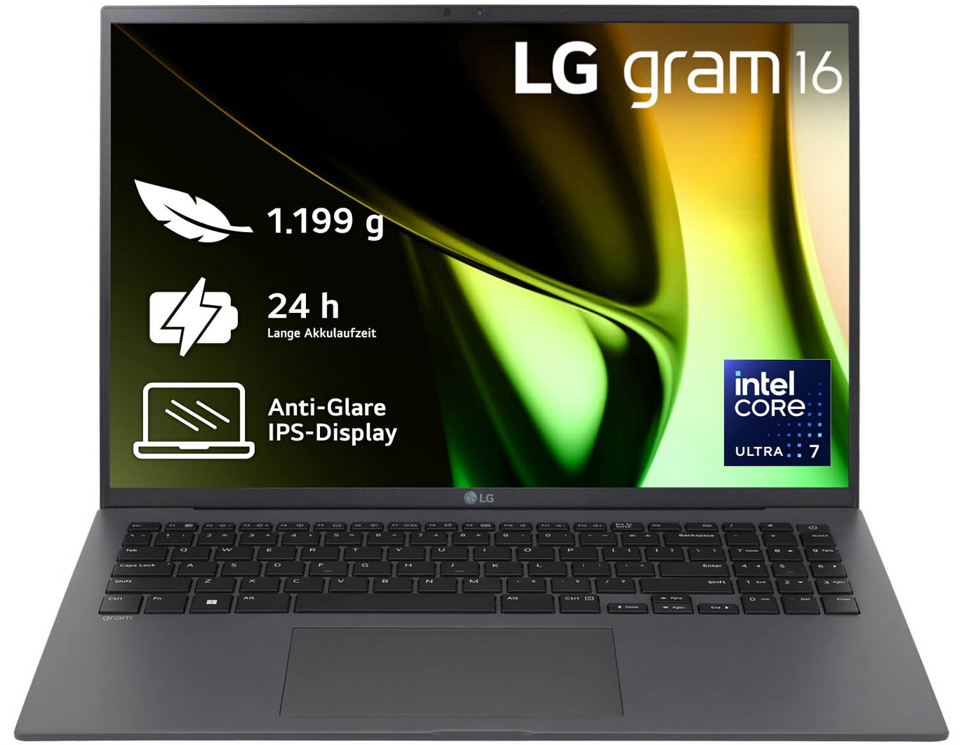 LG gram 16 Core Ultra 7 155H 32GB/2TB SSD Win11 grau 16Z90S-G.AD7CG