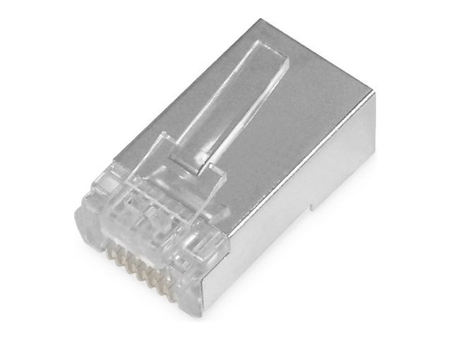 DIGITUS CAT 6 Modularstecker fr Rundkabel, Pass through Stecker - 100 Stk.