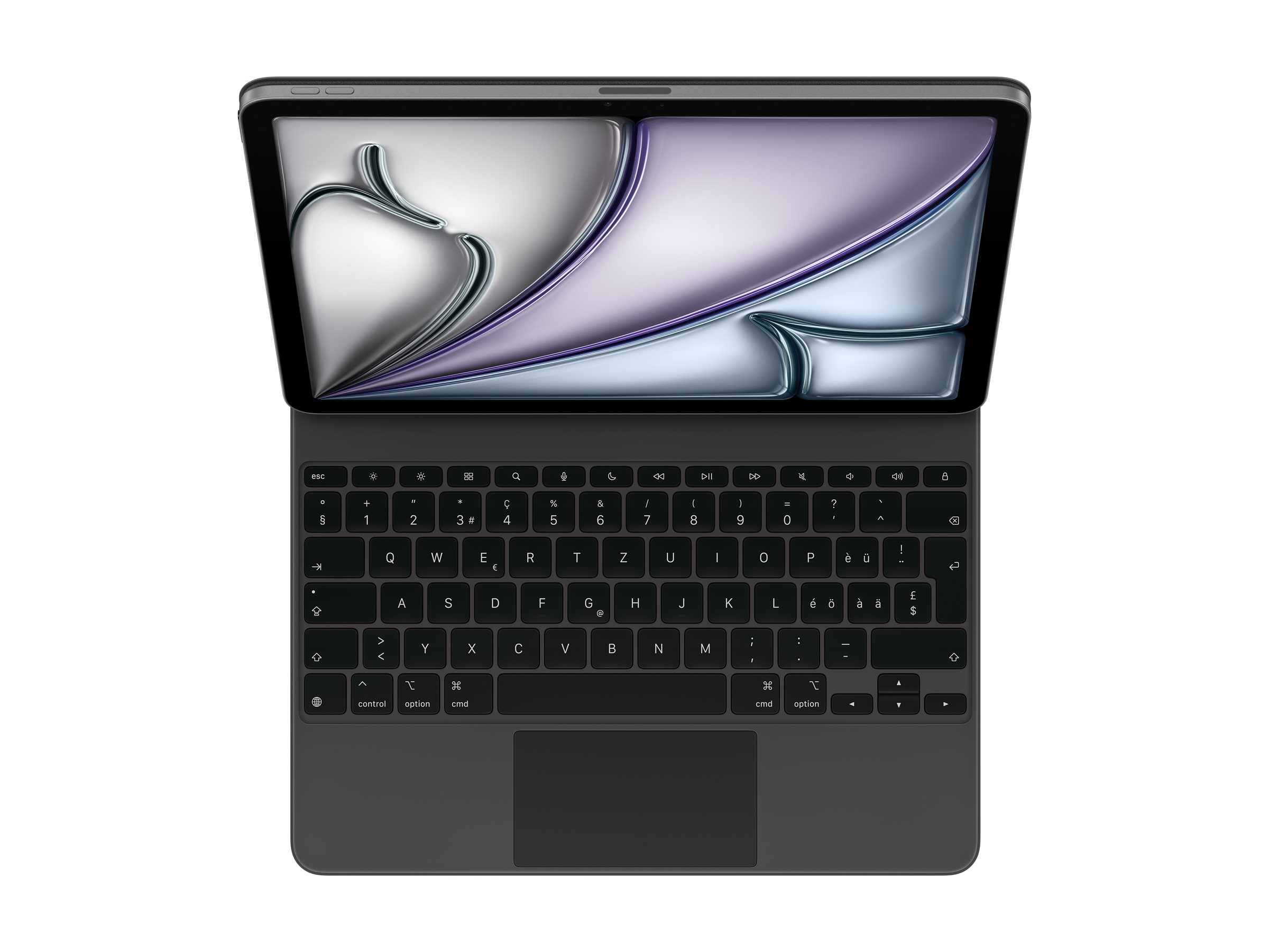 Apple Magic Keyboard - Tastatur und Folioh�lle - mit Trackpad - Apple Smart connector - QWERTZ - Schweizerisch - Schwarz - f�r 13-inch iPad Air (M2, M3)
