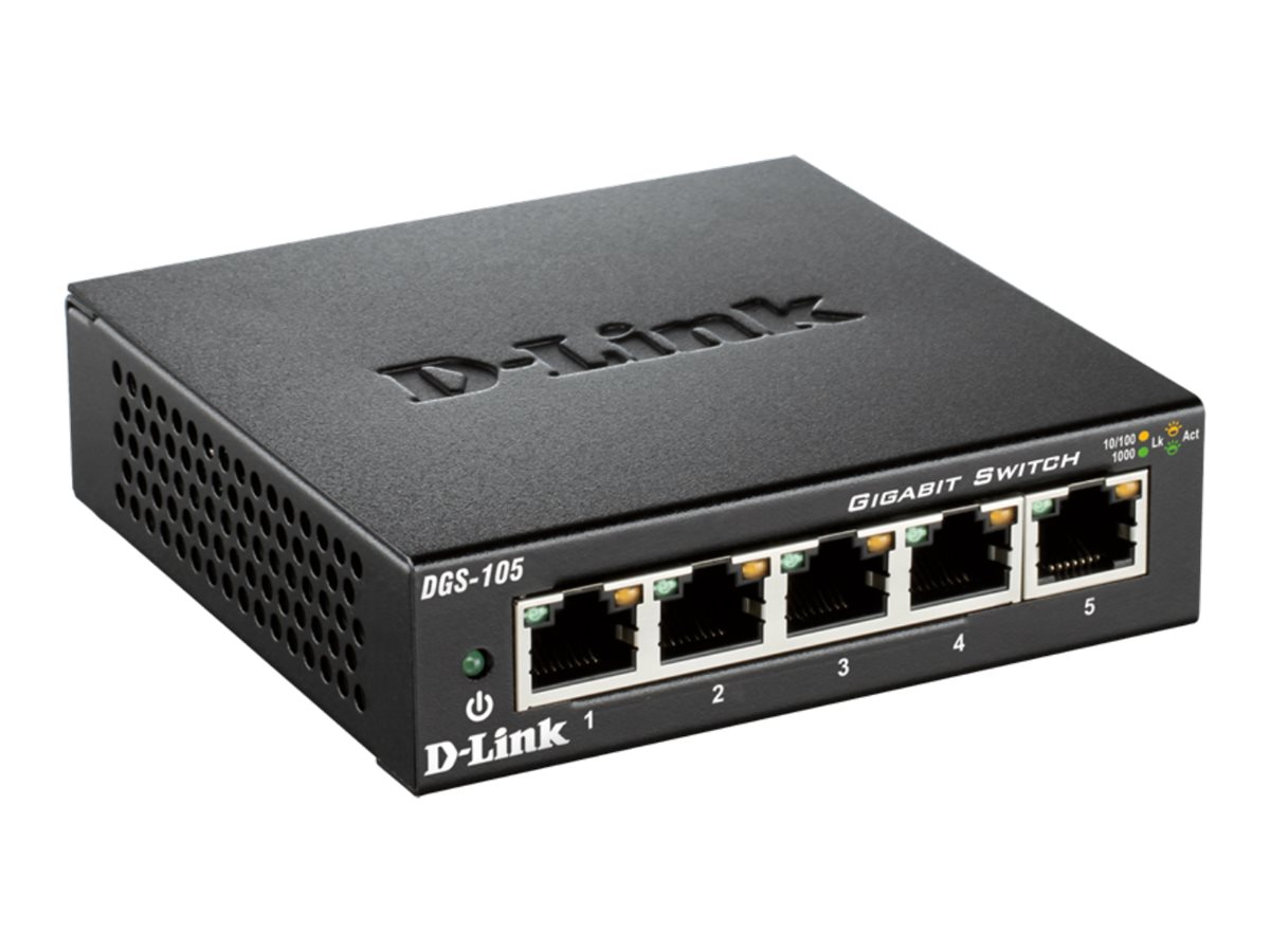 D-Link DGS 105 - Switch - 5 x 10/100/1000 - Desktop