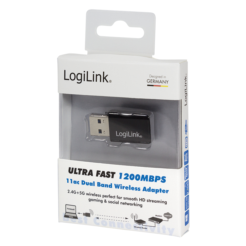 LogiLink Wireless Ultra Fast 1200 Mbps 11ac Dual Band Adapter