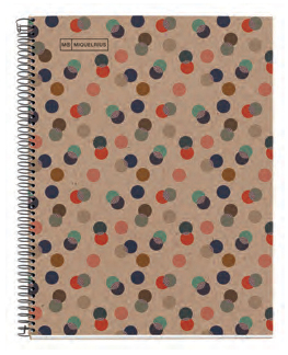 MIQUELRIUS Eco Design Collegeblock DIN A4 kariert bunt - B�rokleinmaterial - A4
