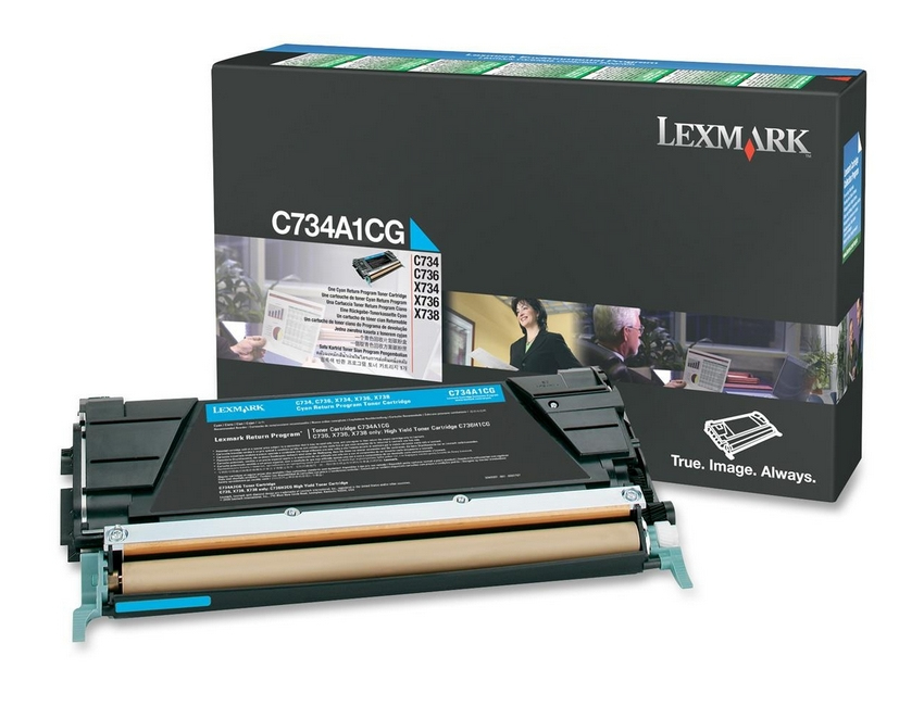 Lexmark C734A1CG - Toner cyan - fr C734, C736, X734, X736, X738