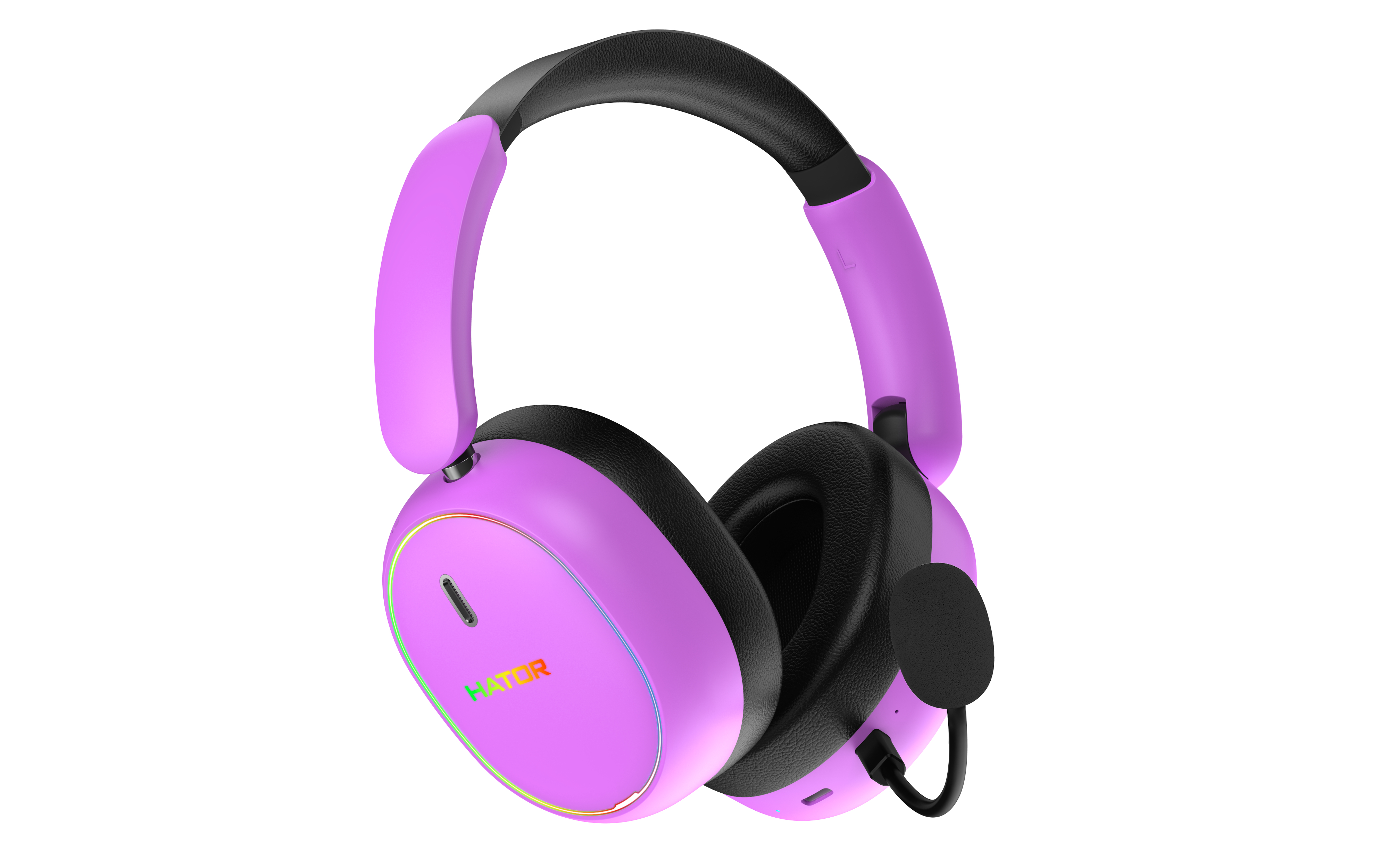 HATOR Phoenix 2 Wireless Auricolare Con cavo e senza cavo A Padiglione Gaming USB Type-C / USB Type-A Bluetooth Viola