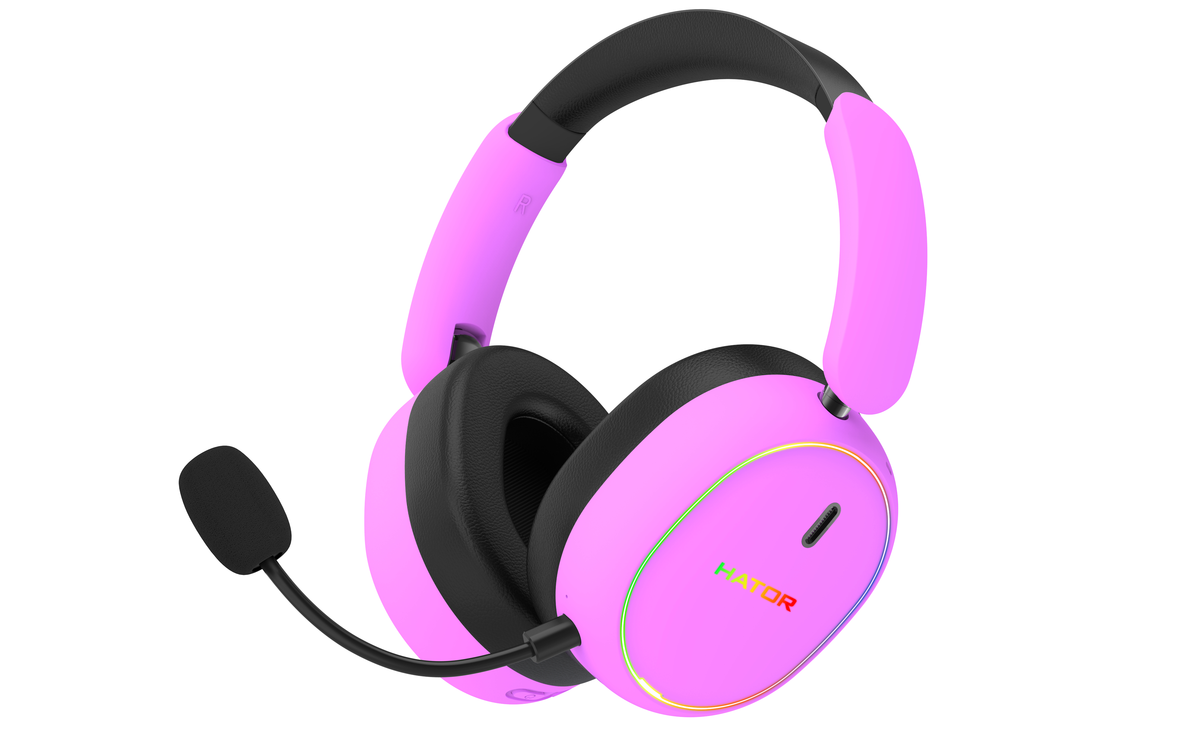 HATOR Phoenix 2 Wireless Auricolare Con cavo e senza cavo A Padiglione Gaming USB Type-C / USB Type-A Bluetooth Viola