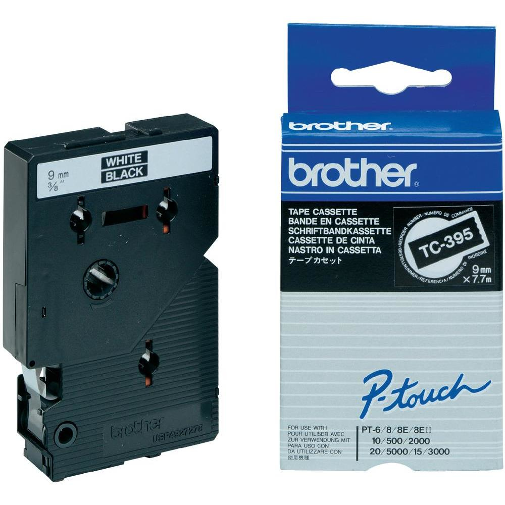 Brother Schwarz, wei� - Rolle (0,9 cm x 8 m) 1 Kassette(n) laminiertes Band
