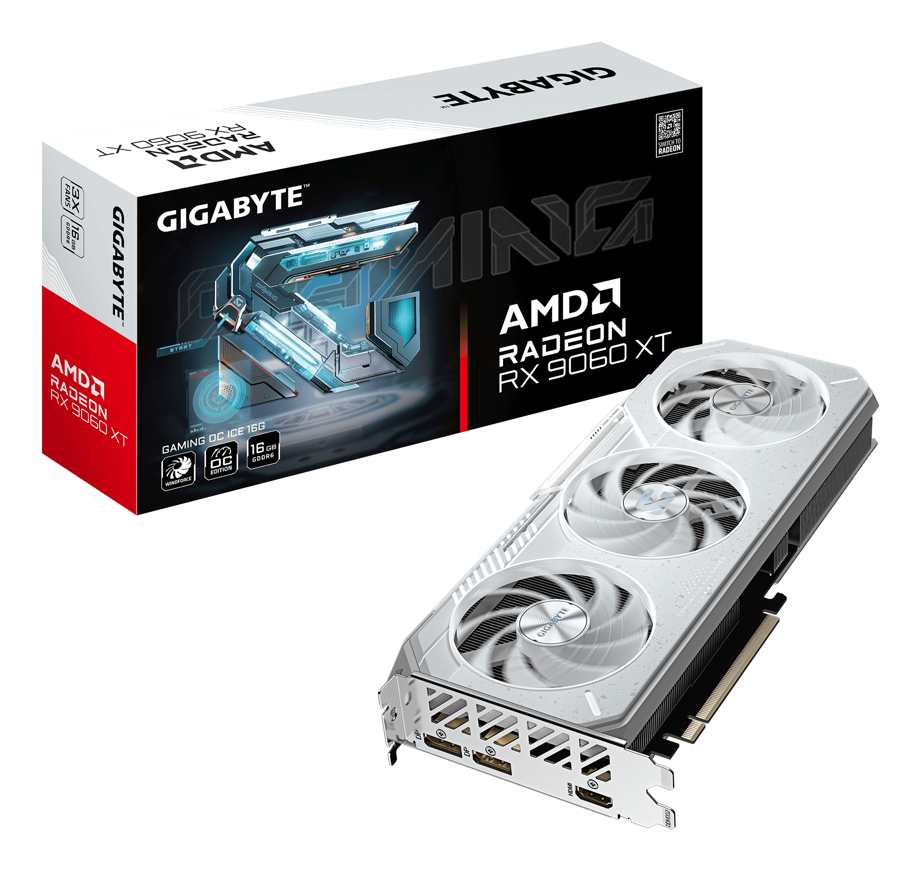 GIGABYTE GAMING Radeon RX 9060 XT OC ICE AMD 16 GB GDDR6