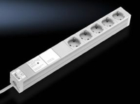 Rittal Steckdosenleiste (Rack - einbaufhig) - Eingabe, Eingang Stromversorgung - Ausgangsanschlsse: 5 (Stromversorgung)