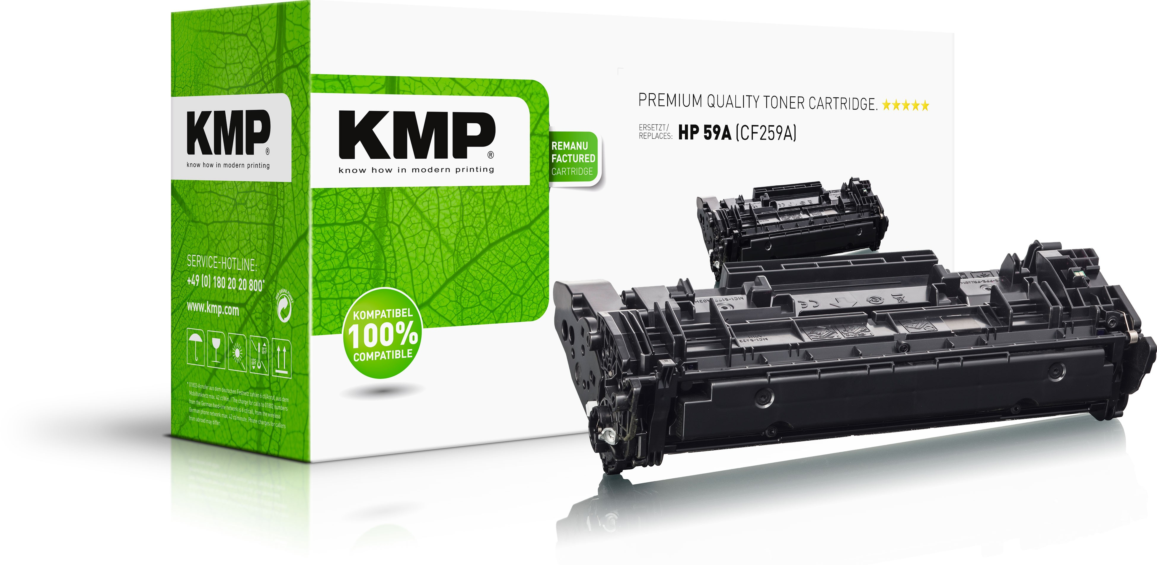 KMP schwarz Toner kompatibel zu HP 59A CF259A - Kompatibel - Tonereinheit