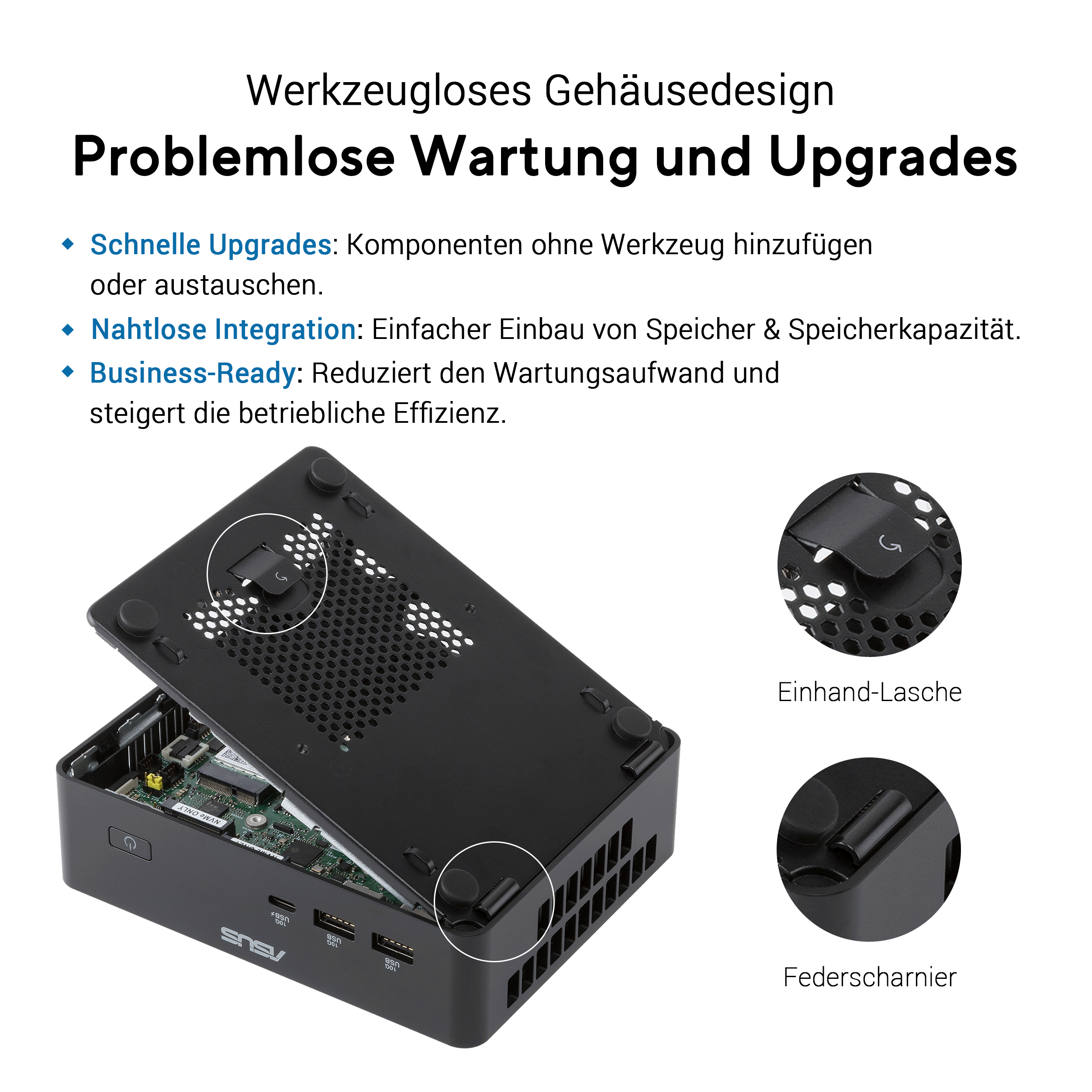 ASUS NUC RNUC16GDKS76C4N2 Intel Core Ultra X7 358H 32 GB DDR5-SDRAM 1 TB SSD Windows 11 Pro Mini PC Black