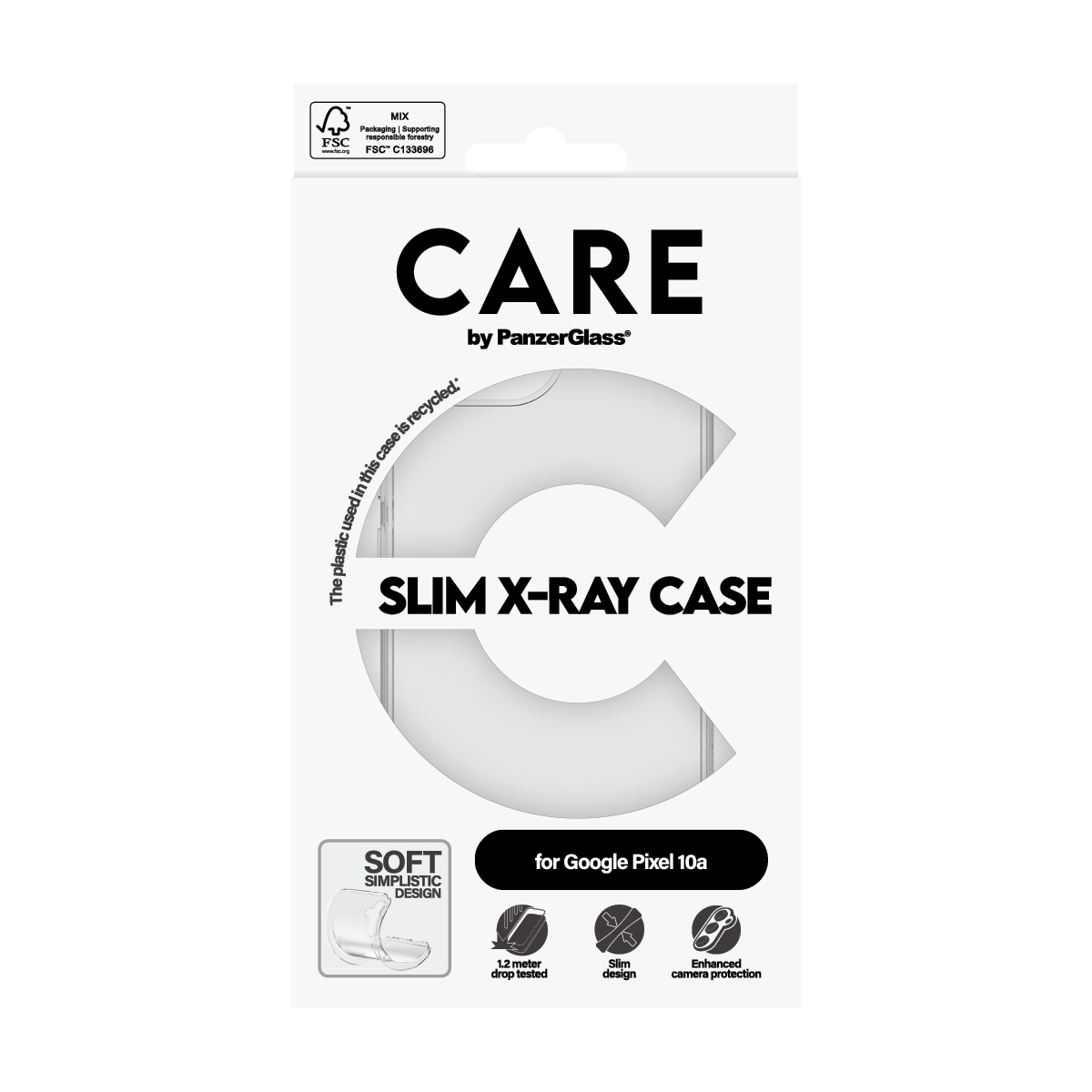 PanzerGlass CARE by � X-Ray Case Google Pixel 10a 5G coque de protection pour t�l�phones portables Housse Transparent