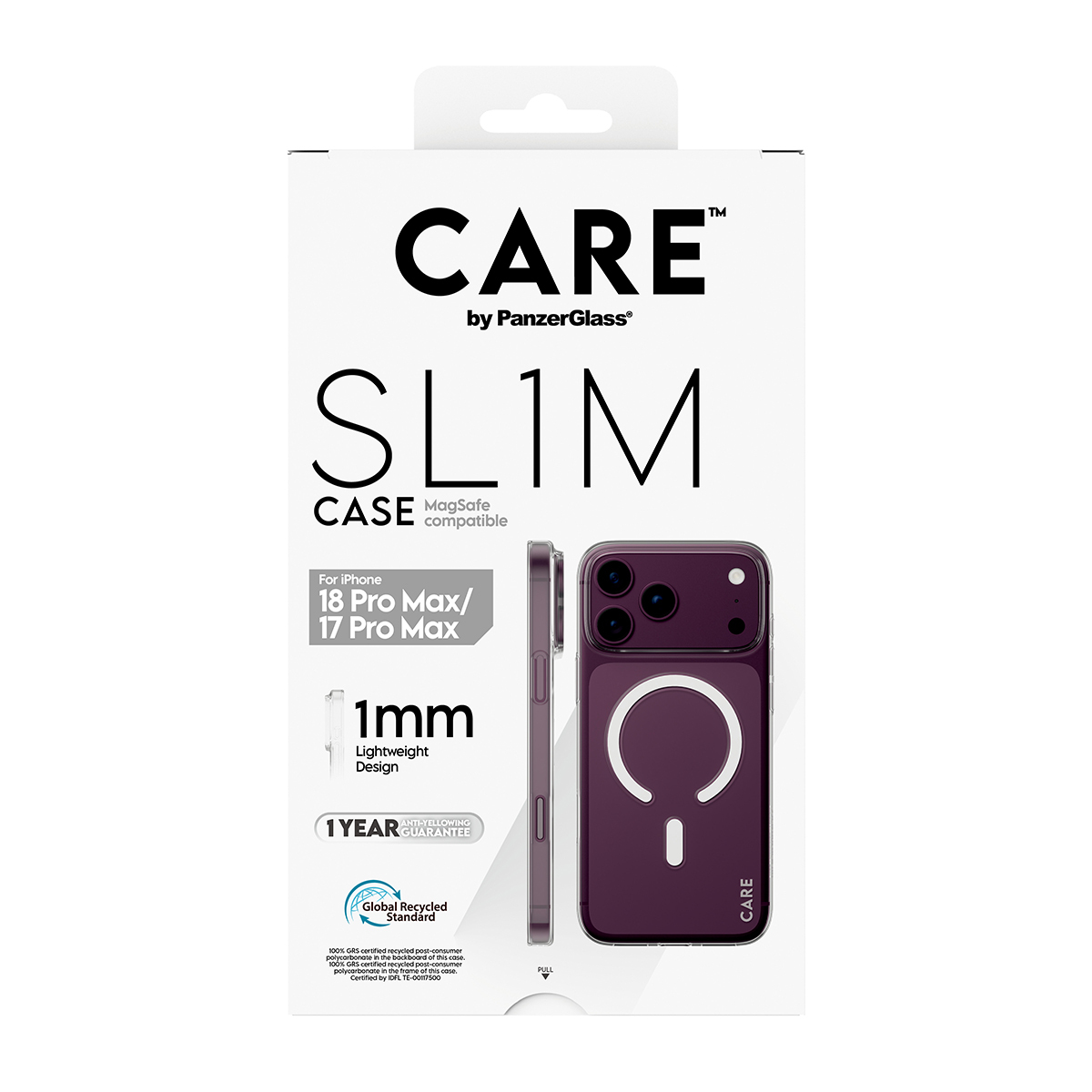 PanzerGlass CARE by � SL1M Case Transparent w. MagSafe iPhone 18 Pro Max | 17 Pro Max coque de protection pour t�l�phones portables Housse