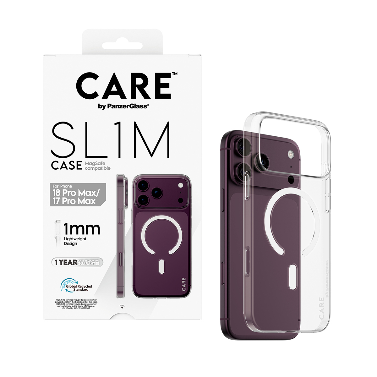 PanzerGlass CARE by � SL1M Case Transparent w. MagSafe iPhone 18 Pro Max | 17 Pro Max coque de protection pour t�l�phones portables Housse
