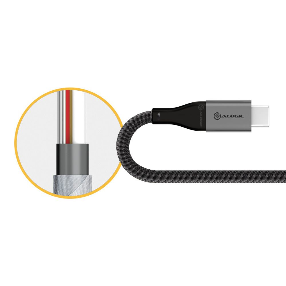 ALOGIC ULCC2030-SGR cable USB 0,3 m USB 2.0 USB C Gris