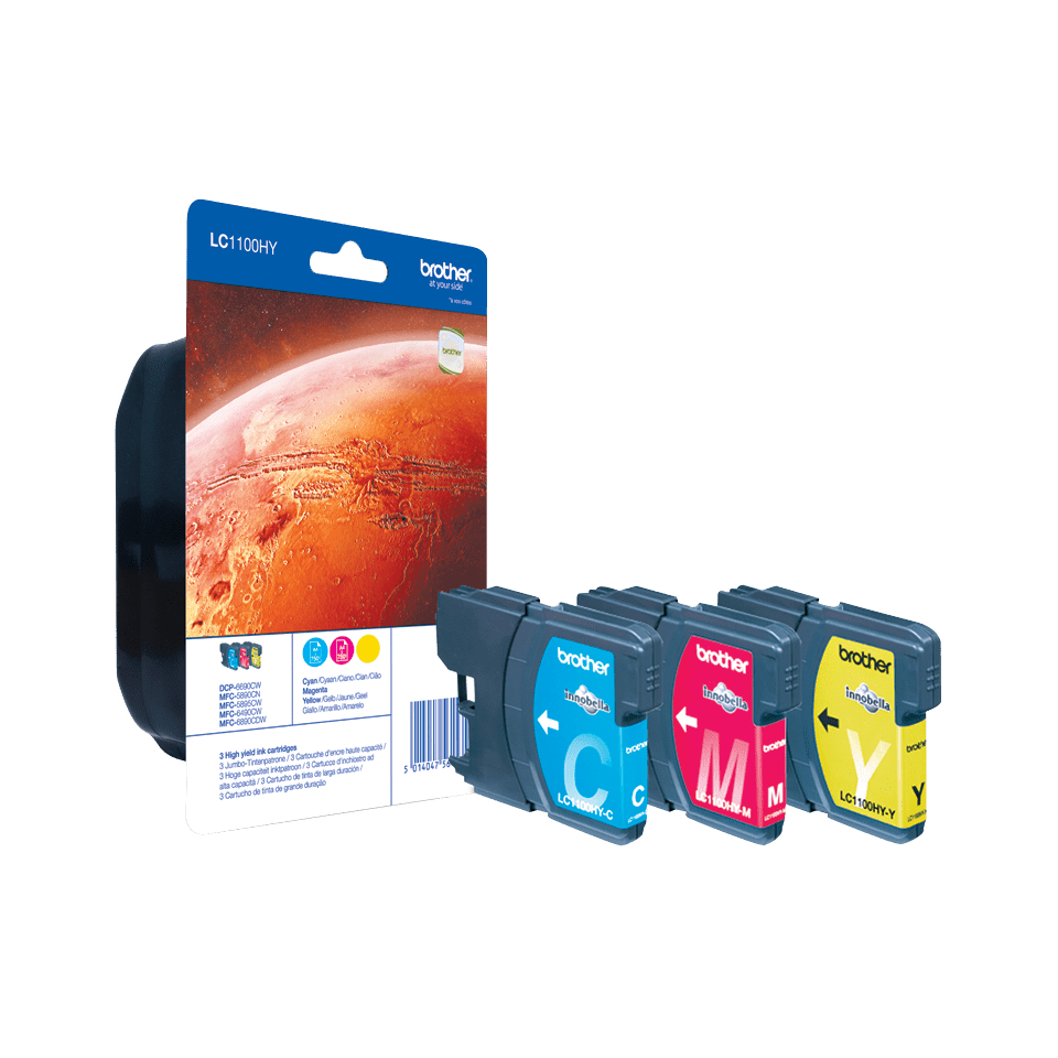 Brother LC1100HYRBWBP - Mit hoher Kapazit�t - Gelb, Cyan, Magenta