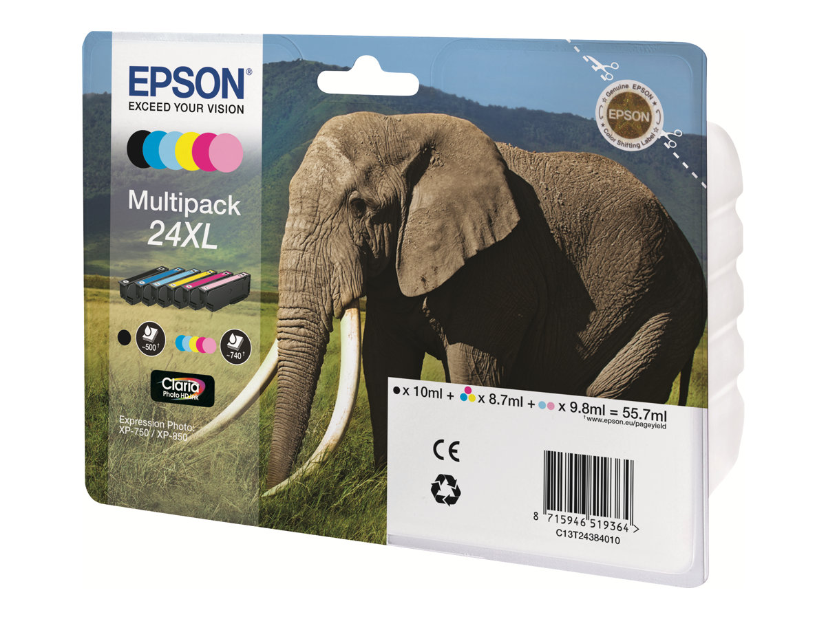 Epson Elephant Multipack 6-colours 24 Claria Photo HD Ink