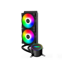 Pccooler GI-CL240VC RGB AIO CPU Wasserkhler - Khlset - 12 cm - 1600 RPM - 30,8 dB - 65 cfm - Schwarz - Mehrfarbig