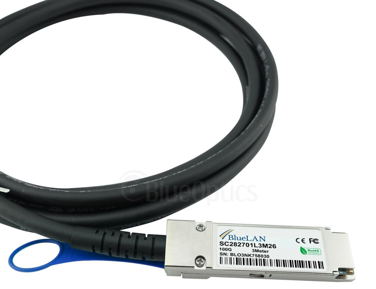 BlueOptics Dell YFNDD kompatibles BlueLAN QSFP28 DAC SC282701L2M26