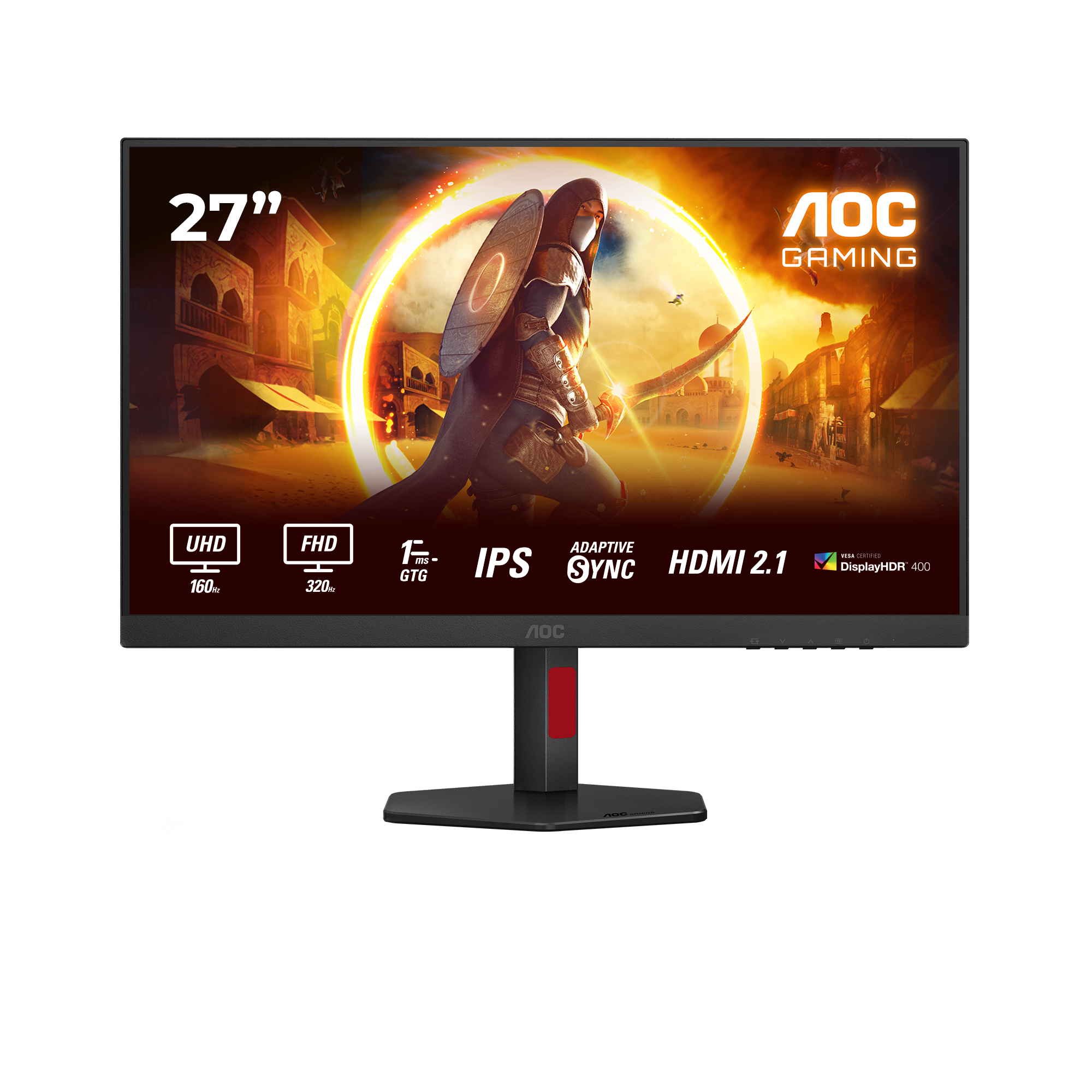 AOC G4 U27G4R computer monitor 68.6 cm (27) 3840 x 2160 pixels Quad HD LED Black, Red