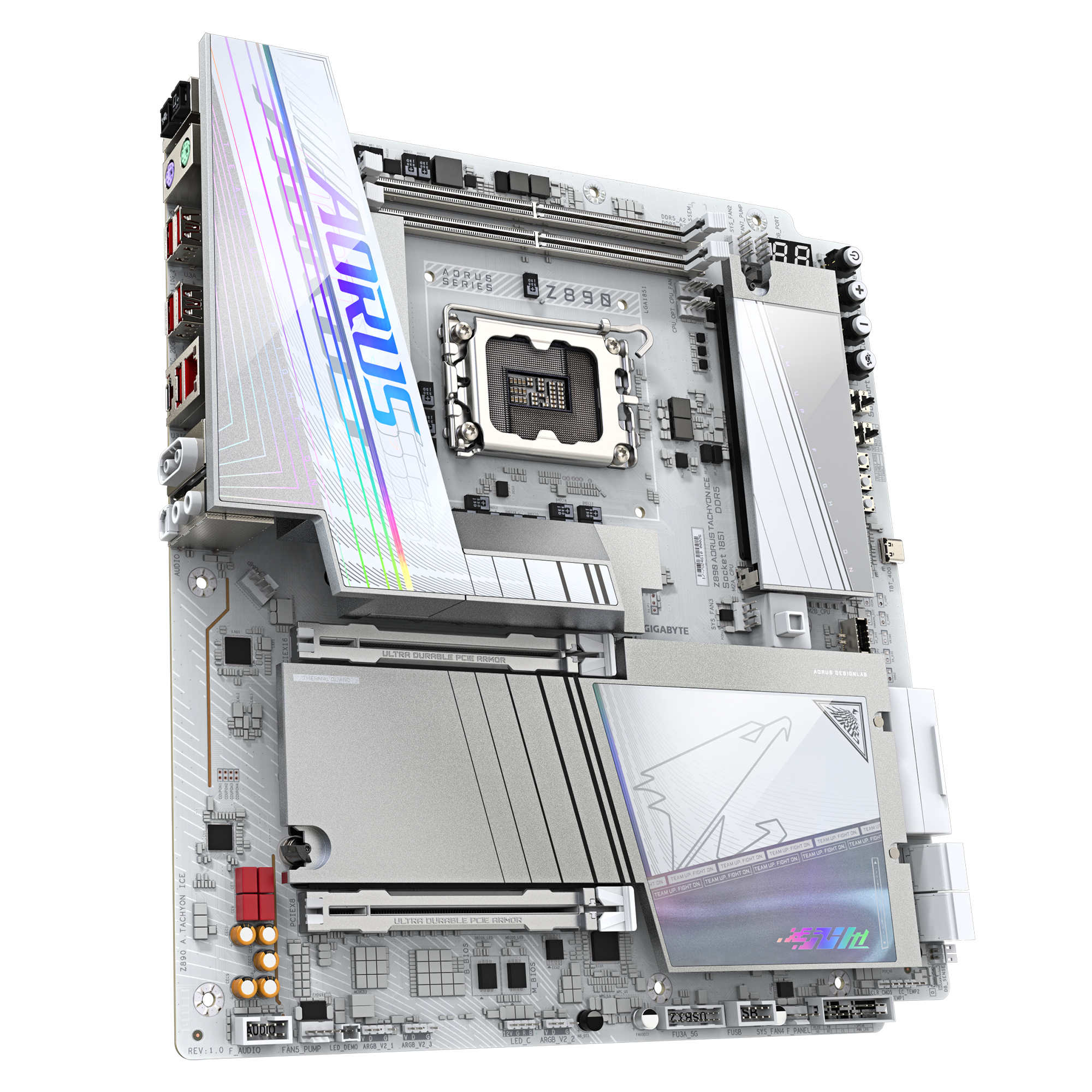 Gigabyte AORUS Z890 TACHYON ICE - Motherboard - E-ATX - LGA1851-Sockel - Z890 Chipsatz - USB-C 3.2 Gen 2x2, USB-C 3.2 Gen2, USB 3.2 Gen 1, USB4 - Bluetooth, Wi-Fi 7, 5 Gigabit Ethernet - Onboard-Grafik (CPU erforderlich)
